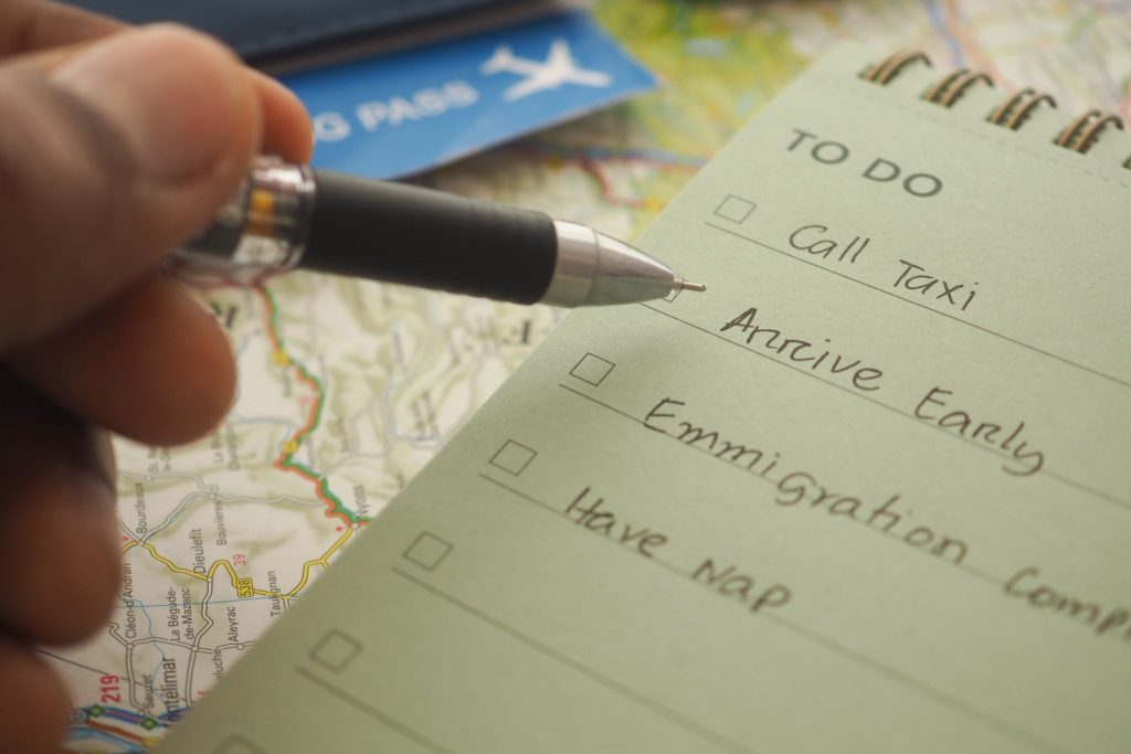 food travel itinerary